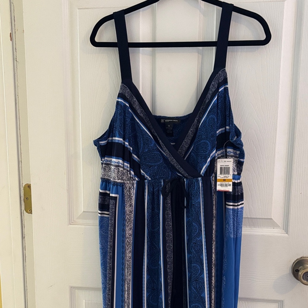 INC International Concepts Blue Maxi Dress